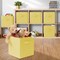 Casafield Set of 12 Collapsible Fabric Cube Storage Bins - Foldable Cloth Baskets for Shelves, Cubby Organizers & More